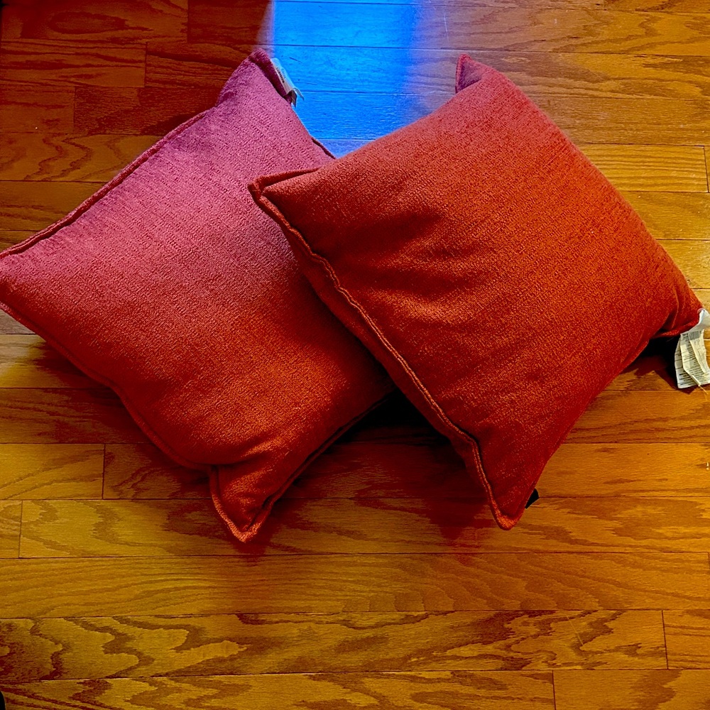 Elegant Red Accent Pillows